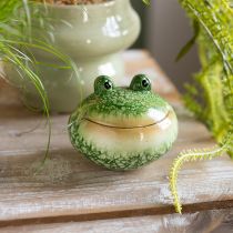 Article Figurine décorative de grenouille pour une décoration ludique de la maison et du jardin, verte, 11 cm, lot de 2