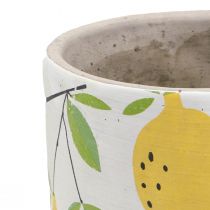Jardinière en céramique citron pot de fleur décoratif été H17cm