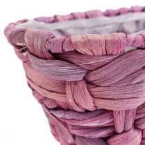 Article Panier à plantes en jonc de mer, jardinière en jacinthe d&#39;eau ovale 20,5 cm 3 pcs