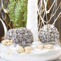 Article Boule de Noël blanche décorations de sapin boule de neige Ø12cm
