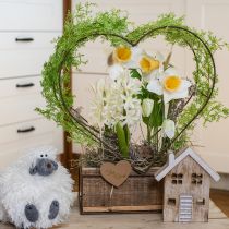 Article Jonquilles artificielles fleurs en soie jonquille blanche 40cm 3 pcs