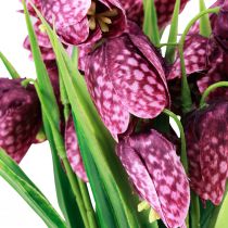 Article Fritillaria Purple Checkered Board Flower Fleurs artificielles 28 cm 6 pièces