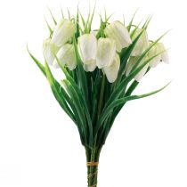 Article Fritillaria White Checkered Board Flower Fleurs artificielles 38 cm 6 pièces