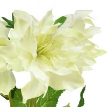 Article Rose de Noël artificielle Rose des neiges Fleurs décoratives en soie 36 cm