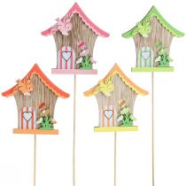 Bouchon fleur bouchon décoratif en bois nichoir 7,5x8cm 12 pièces