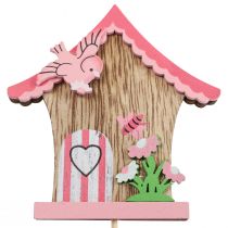 Bouchon fleur bouchon décoratif en bois nichoir 7,5x8cm 12 pièces