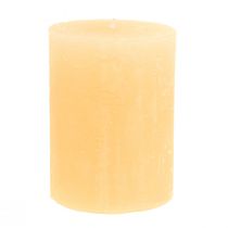 Article Bougies Apricot Light Bougies piliers de couleur unie 60×80mm 4pcs