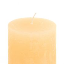 Article Bougies Apricot Light Bougies piliers de couleur unie 60×80mm 4pcs