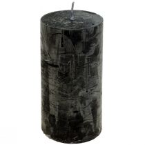 Article Bougies noires Bougies piliers de couleur unie 60x100mm 4 pcs