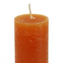 Article Bougies coniques orange foncé couleur unie Sunset 34x240mm 4pcs
