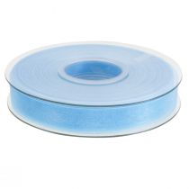 Article Ruban organza ruban cadeau bleu clair ruban bleu lisière 15mm 50m