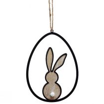 Article Décoration de lapin de Pâques à suspendre Décoration de Pâques en bois 13cm 4pcs