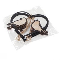 Article Décoration à suspendre coeur avec oiseaux décoration à suspendre 12 cm 4 pièces