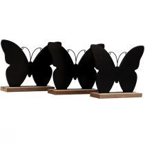 Article Décoration de table décoration bois papillon noir naturel 12cm 6pcs
