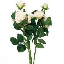 Article Roses artificielles Crème Roses artificielles Aspect sec 53cm 3 pièces
