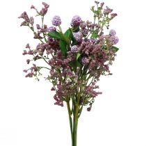Bouquet de fleurs artificielles fleurs en soie branche de baies violet 51cm