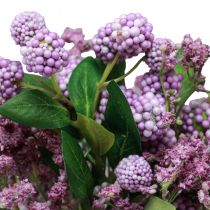 Article Bouquet de fleurs artificielles fleurs en soie branche de baies violet 51cm