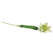 Article Fleur artificielle perroquet tulipe artificielle vert blanc 69cm