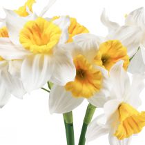 Article Jonquilles artificielles Fleurs en soie blanche Jonquilles 40cm 3pcs