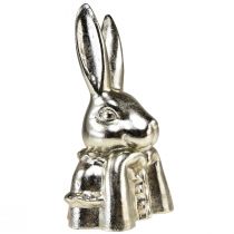 Article Lapin de Pâques décoratif Buste de lapin décoratif en céramique dorée H23,5 cm