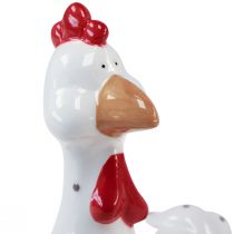 Article Poulets décoratifs figurines de décoration de Pâques 12cmx7,5cmx18,5cm 2pcs