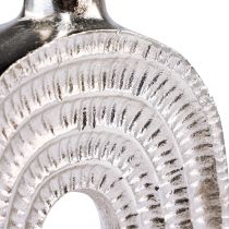 Article Vase décoratif vase métal argenté coquille d&#39;escargot spirale H31cm