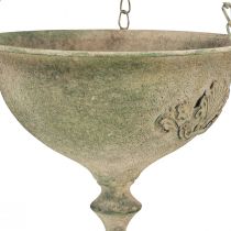 Article Bol décoratif en métal à suspendre vert antique rouille Ø20cm