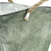 Article Pot de fleur avec poignées en jute sac à main en métal 31×20×17cm