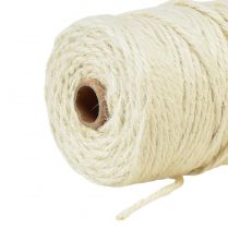 Article Ruban de jute ruban de jute ruban de jute crème ruban décoratif blanc Ø4mm 100m