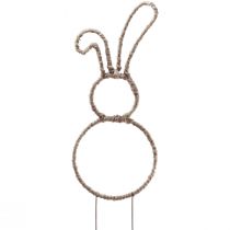 Article Décoration lapin de Pâques bouchon décoratif lapin métal naturel H36cm 4pcs
