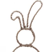 Article Décoration lapin de Pâques bouchon décoratif lapin métal naturel H36cm 4pcs