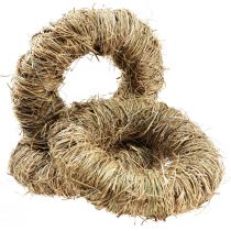 Article Couronne décorative couronne de foin couronne naturelle couronne d&#39;été Ø20cm 3pcs