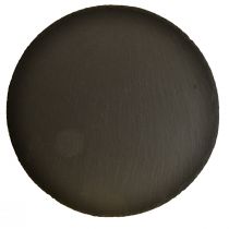 Article Assiette en ardoise naturelle plateau rond en pierre noire Ø30cm 2 pcs