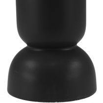 Article Vase Céramique Noir Forme Ovale Moderne Ø11cm H25.5cm