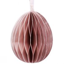 Article Oeufs de Pâques à suspendre oeufs en nid d&#39;abeille blanc orange 8cm 6 pcs