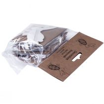 Article Lapin de Pâques Décoration en Nid d'Abeille Lapin Debout Blanc Orange 5×3×8cm 6pcs