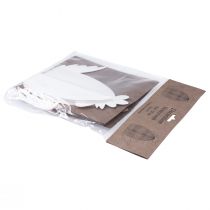 Article Décoration Poulet Blanc Orange Figurines en nid d'abeille Pâques 19×12×20cm 2 pcs