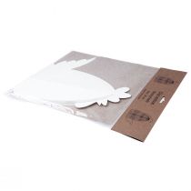 Article Figurine décorative en papier nid d'abeille poulet blanc 28,5x15,5x30cm