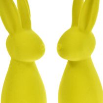 Article Lapins de Pâques floqués jaune-vert – 2e choix – 8 × 10 × 29 cm, 2 pièces