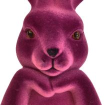 Article Buste de lapin floqué « Lapin pensif » pour Pâques 16,5 × 13 × 27 cm