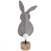 Article Décoration de table sur pied décoration lapin de Pâques feutre gris 50cm