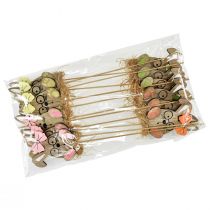 Article Lapin de Pâques avec lunettes Piquets en bois 8,5cm 12pcs