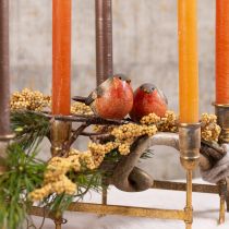 Article Figurines Robin en Céramique - Tons Rouges et Naturels, 5,4 cm - Parfaites pour le Jardin et la Maison - Pack de 4