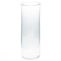 Grand vase en verre vase à fleur conique verre 30cm Ø10.5cm