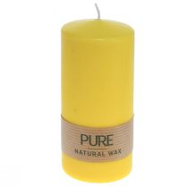 Article Bougie Pilier Jaune Citron Bougies Wenzel Bougies PURE 130×60mm