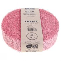 Article Ruban de jute, ruban de filet, ruban de table, ruban déco, jute, rose clair, 5 cm, 40 m