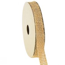 Ruban de jute ruban décoratif ruban cadeau bronze naturel W12mm L10m