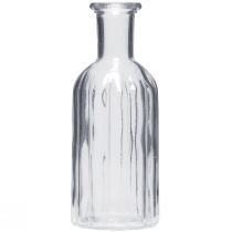 Article Vase bouteille, vase en verre, vase haut, transparent, Ø7,5 cm, H19,5 cm, 2 pièces