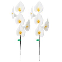 Article Kalla artificielle blanche avec pistil jaune 35 cm Lot de 10