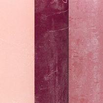 Article Ensemble de 12 bougies piliers aux tons de baies, teintées dans la masse, 70 x 120 mm - Décoration d'intérieur polyvalente